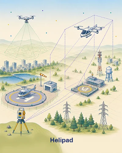 Heliport aviation services